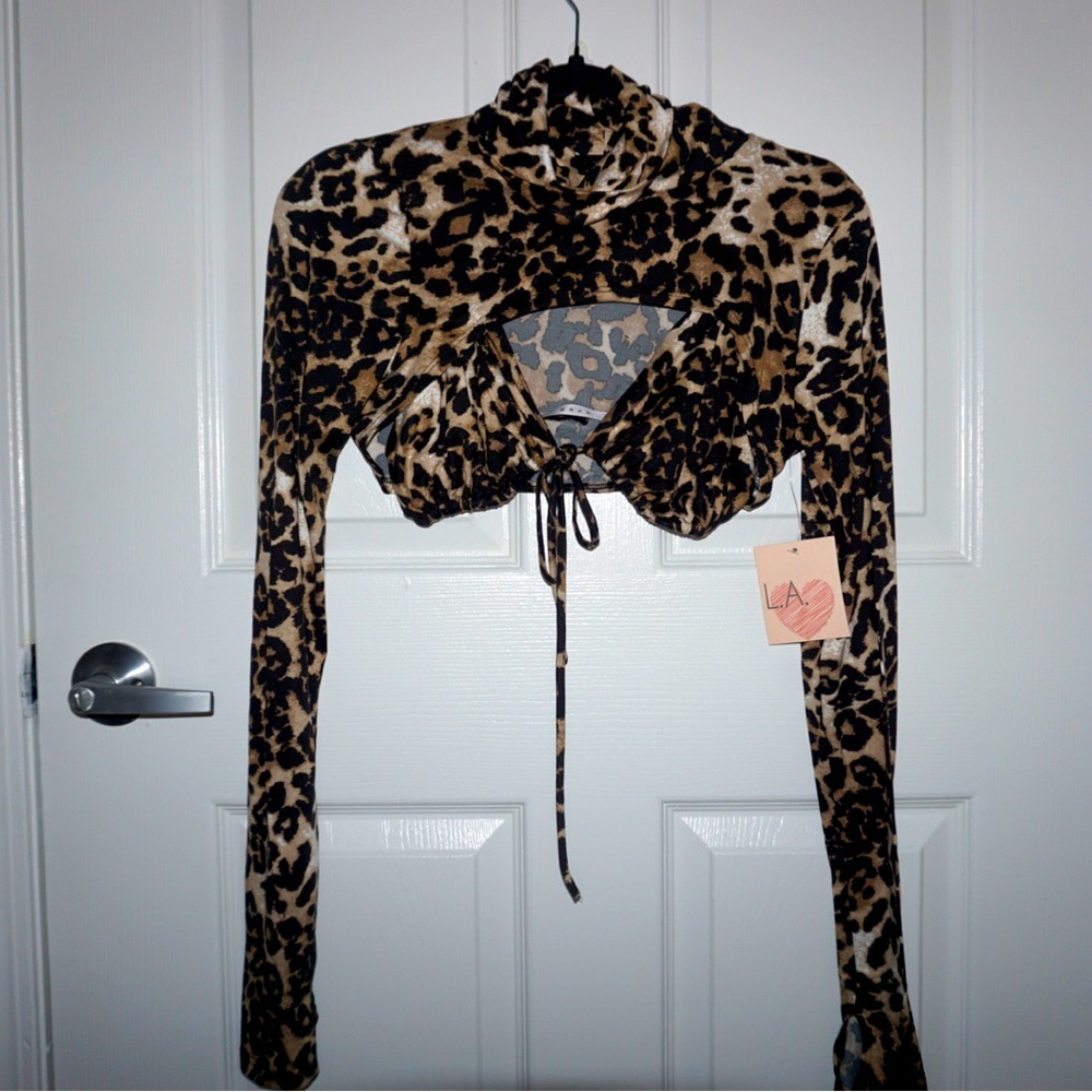 Leopard Print Bra & Shrug Set